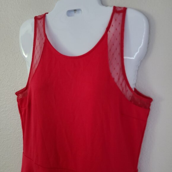 H&M women's simple red sleeveless a-line dress size medium - Picture 3 of 11
